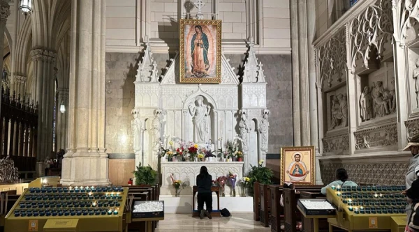 Capilla dedicada a Nuestra Señora de Guadalupe en la Catedral de San Patricio, en Nueva York. Crédito: Horacio Ramos.