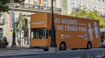 Autobu00fas de HazteOir.org lanzado en 2022 contra la Ley Trans. Cru00e9dito: HazteOir.org