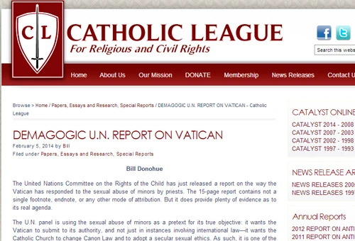 Liga Católica en EEUU: Informe malicioso e impreciso de ONU contra Vaticano no tiene fundamento