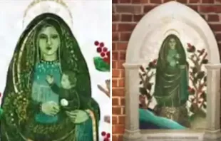 Mosaico de Nuestra Señora de los Ángeles. Crédito: Captura de video de Eco Católico. 