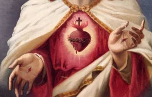 Pintura al óleo del Sagrado Corazón de Jesús de la escuela portuguesa del siglo XIX. Crédito: Dominio Público / Wikimedia Commons. 