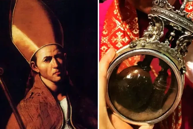 San Genaro y reliquia de la sangre de San Genaro