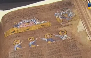 Evangelio de Rossano o Codex Purpureus Rossanensis / Foto: Captura de video TV2000 