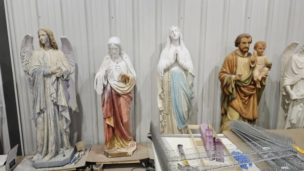 Statues restored in paint process. Credit: courtesy.