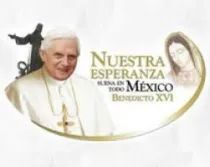 Benedicto XVI en su primera visita a México.