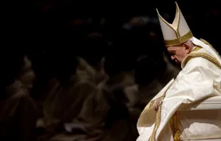 El Papa Francisco en la Vigilia Pascual 2023. Crédito: Daniel Ibáñez/ACI Prensa 