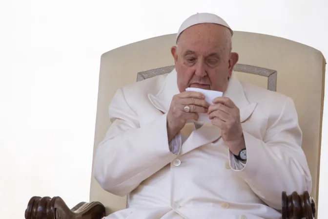 El Papa Francisco, durante una audiencia general en el mes de marzo de 2024.