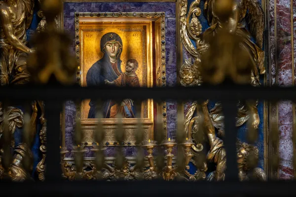 Icon of Mary Salus Populi Romani.  Credit: Daniel Ibáñez/ EWTN News