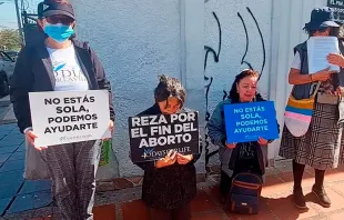 Voluntarios de 40 Días por la Vida en Bogotá (Colombia). Crédito: Eduardo Berdejo (captura de video).