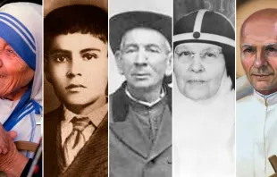 La Madre Teresa, el Beato José Sánchez del Río, el Cura Brochero, Elizabeth Hesselblad y el Beato polaco Estanislao de Jesús María 