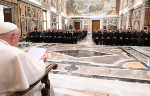 Audiencia del Papa con la Academia Alfonsiana. Crédito: Vatican Media 