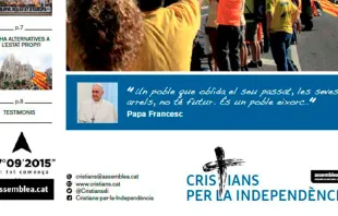 Foto : Afiche Tergiversan Palabras Papa Francisco / Cru00e9dito : Assemblea.Cat  Assemblea.Cat