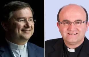 El Obispo Auxiliar de Lisboa, Mons. Aguiar, y el Obispo de Orihuela-Alicante, Mons. Munilla. Crédito: Patriarcado de Lisboa y CEE. 