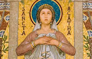Icono de Santa Águeda en la Basílica de Santa Cecilia en Trastevere. Crédito: Dominio Público 