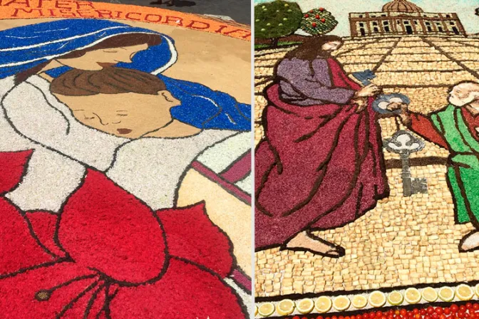 Impresionantes alfombras florales adornan el Vaticano por San Pedro y San Pablo [FOTOS]