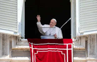 El Papa Francisco durante el rezo del Ángelus. Foto: Vatican Media 