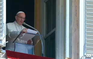 El Papa Francisco durante el rezo del Ángelus. Foto: Captura de Youtube 