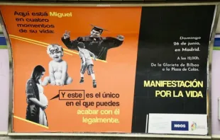 Anuncio de la Asociación Católica de Propagandistas en el metro de Madrid. Crédito: ACdP. 