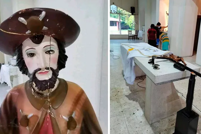 Atacan iglesia y dañan imagen de Santiago Apóstol y objetos litúrgicos
