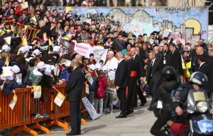 El Papa Francisco en Nápoles. Foto Daniel Ibáñez / ACI Prensa 