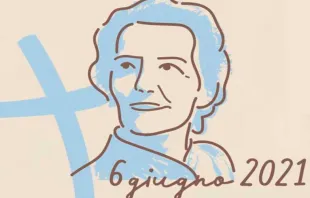 Cartel de la beatificación de Sor María Laura Mainetti. Foto: Diócesis de Como 