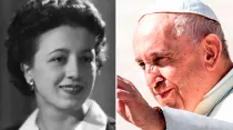 La beata Benedetta Bianchi y el Papa Francisco. Foto: Bendetta.it / Daniel Ibáñez / ACI Prensa