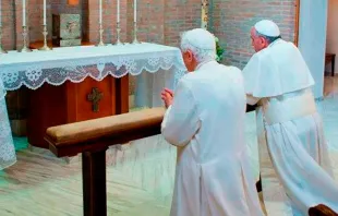 Benedicto XVI y el Papa Francisco / Foto: L'Osservatore Romano 