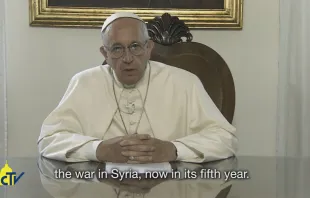 El Papa en el video-mensaje. Foto: Captura Youtube 