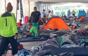 Imagen referencial / Campamento de primera caravana migrante en Ciudad de México, en noviembre de 2018. Crédito: David Ramos / ACI Prensa. 
