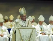 Cardenal Justin Rigali en la Misa de apertura del segundo día de la convención de los Caballeros de Colón