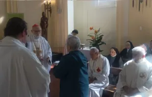 Cardenal Aós en la Misa con miembros del Conferre. Crédito: Congregación de los Sagrados Corazones  