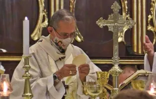 Cardenal Juan de la Caridad García Rodríguez durante Misa de su 50 aniversario de vida sacerdotal. Crédito: Captura de video / Pastoral Juvenil de La Habana. 
