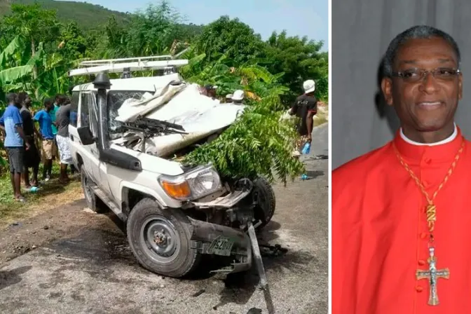 Hospitalizan a cardenal tras sufrir grave accidente de tránsito en Haití