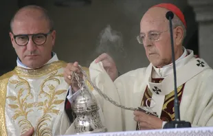 Cardenal Ricardo Blu00e1zquez, presidente de la CEE, durante la inauguraciu00f3n del Au00f1o Jubilar Teresiano. Foto: Au00f1o Jubilar Teresiano.  