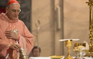 El Cardenal Zenari en la toma posesión de su iglesia en Roma. Foto: Daniel Ibáñez / ACI Prensa 