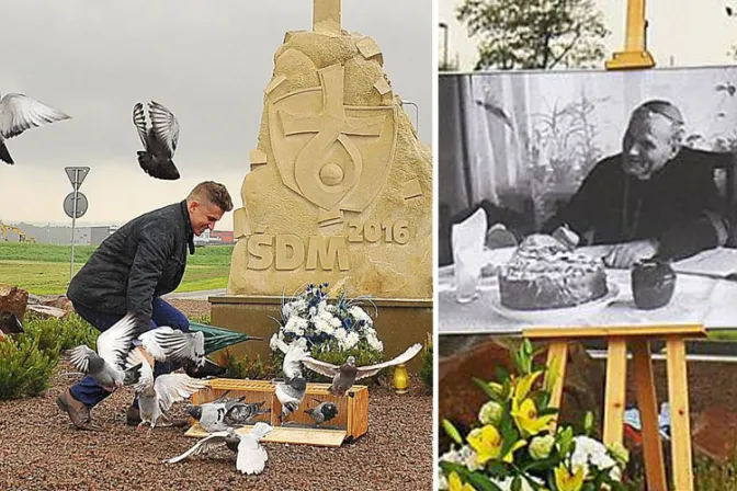 FOTOS: Con este signo de paz celebran cumpleaños de San Juan Pablo II en Polonia