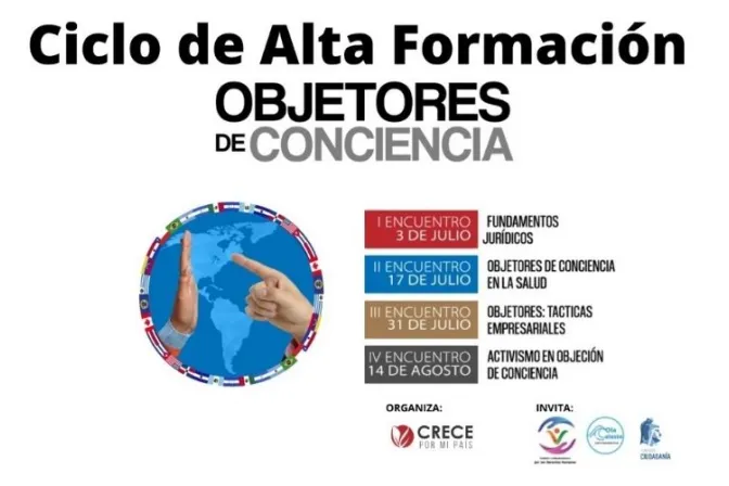 Organizan ciclo de conferencias y formación sobre objeción de conciencia