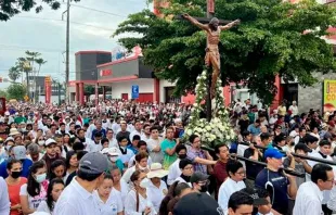 Procesión del Cristo del Consuelo (Ecuador). Crédito: Twitter 