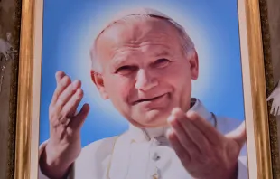 Cuadro de San Juan Pablo II en Roma / Crédito: Lucía Ballester (ACI Prensa) 