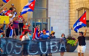 Manifestación de los cubano-canadienses en defensa de sus compatriotas / Crédito: Flickr de lezumbalaberenjena (CC BY-NC-ND 2.0) 