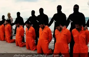 Cristianos coptos egipcios martirizados por el Estado Islámico a inicios de 2015. 