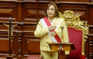 Dina Boluarte asume la presidencia del Perú, al juramentar en el Congreso el 7 de diciembre. Crédito: ANDINA/Juan Carlos Guzmán. 