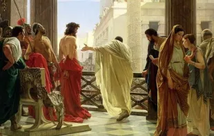 Pintura "Ecce Homo", que muestra a Jesús con Poncio Pilato. Autor: Antonio Ciseri. 