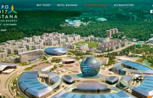 Expo 2017 Astana. Captura pantalla sitio web 