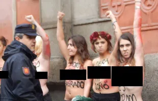 Integrantes de Femen en Madrid. Foto: Blanca Ruiz (ACI Prensa) 