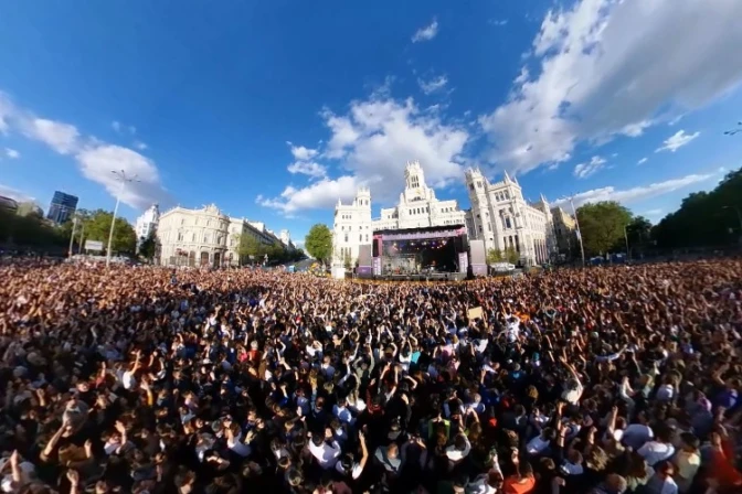 Así se sumó el Papa al concierto por la Pascua en Madrid: “No se olviden de cantar por mí”