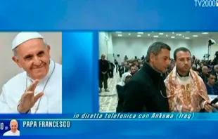 Papa Francisco llama por telu00e9fono a cristianos iraquu00edes por Navidad / Foto: Captura Youtube 