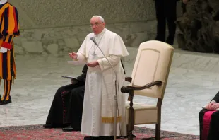El Papa Francisco en el Aula Pablo VI. Foto: ACI Prensa 
