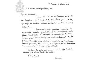 Carta del Papa Francisco a los religiosos de España 