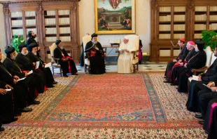 El Papa Francisco en el encuentro con los ortodoxos esta mañana. Foto L'Osservatore Romano 